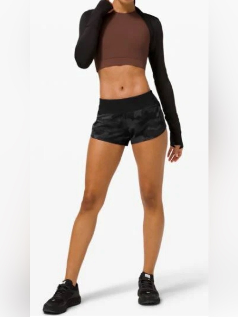 Lululemon SPEED UP SHORT 3.5"Heritage 365 Camo Deep Coal Multi Size 8